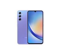 Smartphone Samsung A34 de couleur Violet clair avec écran 6,6"" AMOLED 120 Hz Full HD+, 1080 x 2340 pixels, 8 Go de RAM DDR4 + 256