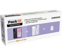 Smartphone SAMSUNG Pack A37 5G 128Go Graphite Black + Coque transparente + Verre trempé + Bloc de charge 25W