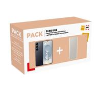 Smartphone Samsung Pack Galaxy S25 6,2" 5G Nano SIM 128 Go Noir Absolu + Batterie externe Galaxy 10000 mAh Beige