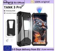 Smartphone Unihertz 8849 Tank 3 Pro 5G avec projecteur 100 lumens, Android 14, 36 Go + 512 Go, batterie 23800 mAh, étanche, WIFI 6, 120 Hz