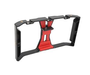 Smartphone Video Rig Grip, Stabilisateur de Rig de Prise de Vue de Téléphone Professionnel Portable Stabilisateur Vidéo de Cage de Lapin, pour Vlog Live Streaming Vidéo