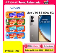 Smartphone vivo V40 SE 80 W 5G, version européenne, 8 Go + 256 Go, écran AMOLED 6,67 pouces 120 Hz, appareil photo 50 Mpx, recharge rapide 80 W Titanium Silver