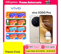 Smartphone vivo X300 Pro 5G, 16 Go + 512 Go, version européenne, écran AMOLED 6,78 pouces, MTK Dimensity 9500, appareil photo 200 MP, 5440 mAh, 90 W, IP69 Dune Brown