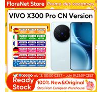 Smartphone VIVO X300 Pro 5G, processeur Dimensity 9500, écran AMOLED de 6,78 pouces, batterie de 6510 mAh, charge rapide 90 W, appareil photo téléobjectif ZEISS APO 200 MP, NFC, OTG Carefree Blue