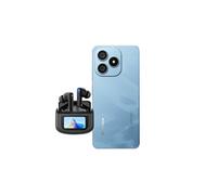 Smartphone Wave 9C Android 15 6.56 pouces 12Go 64Go 5000mAh Face ID Bleu avec écouteurs Blackview Airbuds 12 Blanc