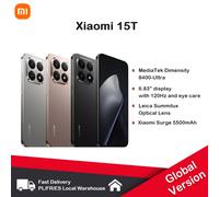 Smartphone Xiaomi 15T 5G Version Globale 5G 12 Go de RAM 256 Go / 512 Go de ROM 67W MTK Dimensity 8400-Ultra Appareil Photo Leica 6,83 AMOLED 120Hz Black