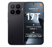 Smartphone Xiaomi 17T 5G 12Go Ram 256Go Noir Écran 6.59"" AMOLED 6500 mAh Téléobjectif Leica 5x - Version globale