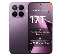 Smartphone Xiaomi 17T Pro 5G 12Go Ram 1To Violet 6.83"" 144 Hz 7000mAh Téléobjectif Leica 5 x - Version globale