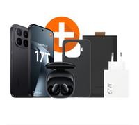 Smartphone XIAOMI Pack 17T 256Go Noir avec REDMI Buds 6 Play Chargeur 67W Housse et Coque