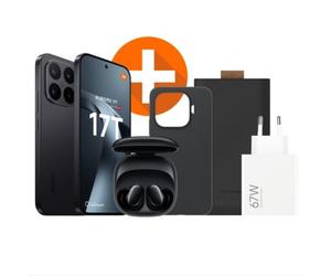 Smartphone XIAOMI Pack 17T 256Go Noir avec REDMI Buds 6 Play Chargeur 67W Housse et Coque