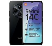Smartphone xiaomi redmi 14C, 8 Go de RAM 256 go de Rom, MediaTek HELIO g81 ultra, Écran matriciel de 6,88 pouces, appareil photo intégré 50mp, 5160mah, NFC, Noir nuit