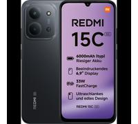 Smartphone Xiaomi Redmi 15C 6.9" 5G MediaTek Dimensity 6300 4GB LPDDR4X 128GB Double caméra 50MP 6000mAh noir