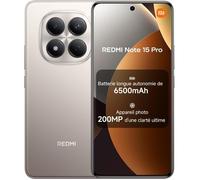 Smartphone Xiaomi Redmi Note 15 Pro 4G 12Go Ram 512Go Gris Titane 6500mAh Appareil photo 200 Mpx 6,77'' AMOLED - Version globale