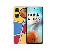 ZTE Nubia Music 2, Smartphone débloqué 4 Go + 128 Go, haut-parleur 95 dB, lumières LED, écran HD+ 6,7" 120 Hz, appareil photo 50 MP avec IA, batterie 5000 mAh, Android 14, avec étui et protection