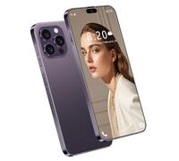 Smartphones débloqués i16 Pro Max 5G, 16 Go 1 to, Grande capacité, écran HD 7,3 Pouces, Appareil Photo 72 MP 108 MP, Reconnaissance faciale et Empreinte Digitale, Double Carte SIM,Purple-1TB