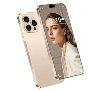 Smartphones débloqués i16 Pro Max 5G, 16 Go 1 to, Grande capacité, écran HD 7,3 Pouces, Appareil Photo 72 MP 108 MP, Reconnaissance faciale et Empreinte Digitale, Double Carte SIM,Desert Gold-1TB