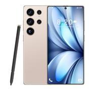 Smartphones Débloqués S26 Ultra, 16 Go 1 To, Appareil Photo IA 72 Mpx 108 Mpx, 8 000 MAh, Double SIM, 5G/4G, Android 14, Wi-Fi/GPS, Reconnaissance Faciale Et Empreinte Digitale,Desert Gold-7.3 Inc