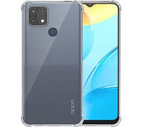 Smartphonica Coque de téléphone pour Oppo A15 / A15s / A35 Transparent Shockproof - Coque arrière TPU SIlicone Shockproof Etui avec Bumper Transparent