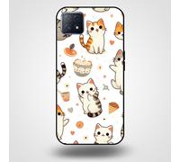 Smartphonica Coque pour OPPO A53 5G / A72 5G / A73 5G avec impression de chat - Coque arrière en TPU avec motifs de chats