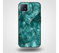 Smartphonica Coque pour OPPO A53 5G / A72 5G / A73 5G avec impression marbre - Coque arrière en TPU design marbre - Or Vert