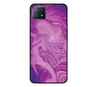 Smartphonica Coque pour OPPO A53 5G / A72 5G / A73 5G avec impression marbre - Coque arrière TPU design marbre - Violet