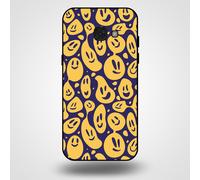 Smartphonica Coque pour Samsung Galaxy A5 2017 avec impression de smiley - Coque arrière en TPU avec design emoji - Violet Jaune