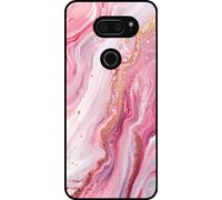 Smartphonica Coque pour téléphone LG V30 avec impression marbre - Coque arrière TPU design marbre - Rose