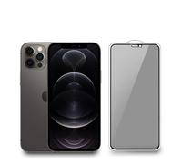 Smartphonica iPhone 12 Pro Max protection intégrale de l'intimité protection d'écran en verre trempé avec coins arrondis