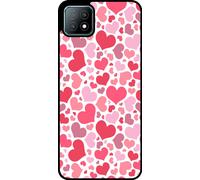 Smartphonica Phone Case Suit pour Oppo A53 5G / A72 5G / A73 5G avec impression de cœurs - Coquille arrière TPU à motifs de cœurs Coque - Coque pour enfants avec motifs de cœurs