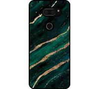 Smartphonica Phone Case Suitable for LG V30 with marble print - TPU back cover case marble design - Green Gold