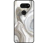 Smartphonica Phone Case Suitable for LG V30 with marble print - TPU back cover case marble design - Silver
