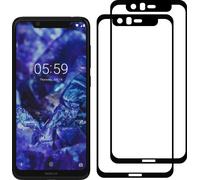 Smartphonics 2 Pièces Film de protection d'écran pour Nokia 5.1 Plus - Full Cover Tempered Glass - (en anglais) Verre trempé Adapté pour Nokia 5.1 Plus