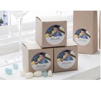smartphoto Boîte en papier naturel, sticker rond (lot de 24)