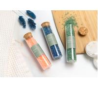 smartphoto Tubes avec stickers carrés & sel de bain bleu (lot de 12)