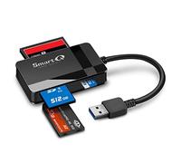 SmartQ C368 Lecteur de carte SD USB 3.0, Plug N Play, compatible Apple et Windows, alimenté par USB, prend en charge CF/SD/SDHC/SCXC/MMC/MMC Micro, etc.