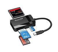SmartQ Lecteur de carte SD 4 en 1 USB C 3.0 SD/Micro SD/MS/CF, adaptateur pour appareil photo, compatible avec MacBook Pro, MacBook Air/iPad Pro, Samsung Galaxy S10/S9/S8, Surface Book 2