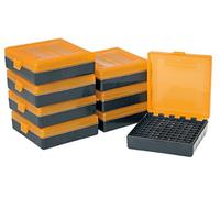 SMARTRELOADER Boîte de Rangement #1a pour 100 Cartouches Calibre 9x19, .380ACP - Gros Format, Prix Avantageux, 8 Boîtes