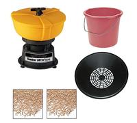 SMARTRELOADER Kit Complète, Tumbler SR737, Seau, Séparateur de Granulé, 2Kg. de Granulé pour Le Nettoyage et 2kg. de Granulé pour Le Polissage pour Douilles et Petites Pièces Métalliques.
