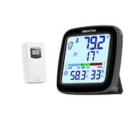 SMARTRO SC92 Thermomètre intérieur extérieur professionnel Hygromètre numérique sans fil Jauge d'humidité ambiante Température et humidité et étalonnage de précision Pro