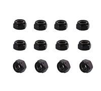 Smartsails Lot de 12 écrous de verrouillage en nylon antidérapant M10 x 1,5 mm, noir anti-desserrage autobloquant