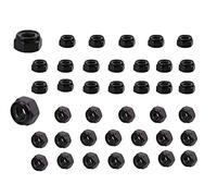 Smartsails Lot de 40 écrous de verrouillage en nylon antidérapant M6 x 1,0 mm, noir anti-desserrage autobloquant