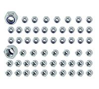 Smartsails Lot de 56 écrous de verrouillage en acier inoxydable 304 et nylon M6 x 1 mm, écrous hexagonaux autobloquants en acier inoxydable