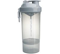 Smartshake Bouteille shaker protéinée O2GO ONE 800 ml | 27 oz - Shaker avec compartiment à poudre - Couvercle à visser anti-fuite - Sans BPA - Shaker de sport unisexe - Grise