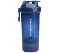 Smartshake Bouteille shaker protéinée O2GO ONE 800 ml | 27 oz - Shaker avec compartiment à poudre - Couvercle à visser anti-fuite - Sans BPA - Shaker de sport unisexe - Bleu marine