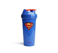 Smartshake Lite Justice League Superman Shaker de protéines 800 ml - Bouteille sans BPA étanche pour salle de sport pour poudre de protéine DC Comics Bleu Bouteille d'eau Superman Cadeaux