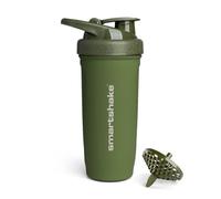 Smartshake Reforce - Shaker de protéines en acier inoxydable - 900 ml - Couvercle étanche à visser - Sans BPA - Unisexe - Vert kaki