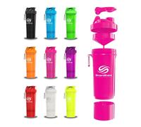 SmartShake SLIM 500 ml Shaker avec 2 récipients à portions, couleur:rose