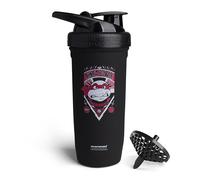 smartshake TMNT Ninja Power Reforce - Shaker protéiné en acier inoxydable - 900 ml - Couvercle étanche à visser - Sans BPA - Unisexe - Noir