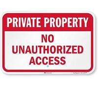 Smartsign 3 m Diamond Grade réfléchissant en aluminium Panneau, Legend "Propriété privée Aucun accès non Autorisé", 30,5 cm Hauteur X 45,7 cm de large, Rouge sur blanc