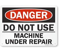SmartSign "Danger - Do Not Use Machine Under Repair" Sign | 10" x 14" Plastic